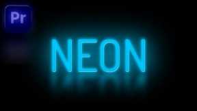 Glowing NEON TEXT effect in Adobe Premiere Pro