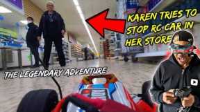 Crazy Lady Tries to Stop FPV RC Car In N Out Troll Prank!!!