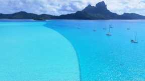 Beautiful World: Flying Over Bora Bora (4K) - French Polynesia Drone Video + Calming Ocean Sounds