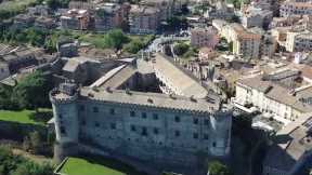 Castello Orsini-Odescalchi is a castle in Bracciano. DRONE Arial Views. - Bracciano Italy - ECTV