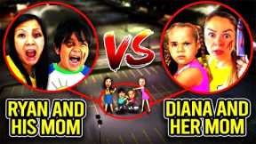 DRONE CATCHES RYAN'S WORLD AND HIS MOM VS KIDS DIANA SHOW AND HER MOM!! *HUGE FIGHT*