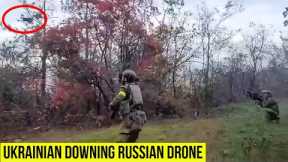 Rare footage of Ukrainian troops downing a Russian DJI Mavicpro drone using EDM4S Anti-Drone gun.