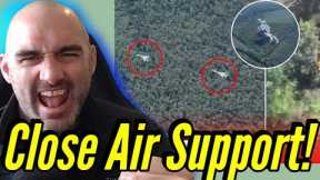 Drone Footage of Ukraine Close Air Support is SICK!!