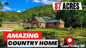 AMAZING 87 ACRE COUNTRY HOME in Coon Valley WI Ultimate Real Estate Video Tour DJI Avata Drone