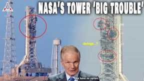 NASA Launch Tower is in Big TROUBLE after launch...???