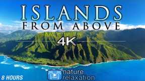 8 HOUR DRONE FILM: Islands From Above 4K + Music by Nature Relaxation™ (Ambient AppleTV Style)