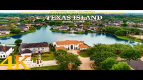 Bird Eye View of Texas on Earth Island in 4K UHD - Ambient Drone Film of Scenic Nature