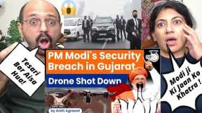 Security breach during PM Modi's rally in Gujarat's Bavla, drone shot down | UPSC 😱