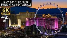 Las Vegas Strip Drone Twilight Aerials 2022 Ambient Video - DJI Inspire 2 6k Resolution