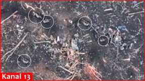 This is how drone destroys rats (Russians) in their nests - They lay wounded...