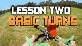 HOW TO FLY A FPV RACE DRONE. UAVFUTURES Flight School - Lesson 2 BASIC TURNS
