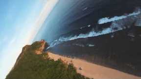 FPV Drone Flight over the Stunning Pecatu Cliffs in Bukit, Bali