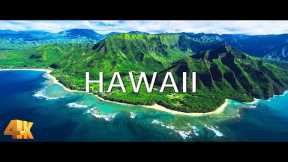 FLYING OVER HAWAII (4K Video UHD) - Calming Music With Beautiful Nature Scenery For Stress Relief