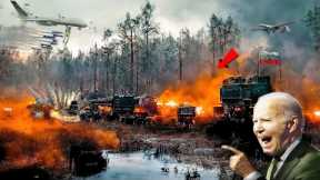 🔴1200 Ukrainian Troops ,34 Drones Horrible Attack on Russian Army Convoy || GTA-5