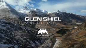 Glen Shiel from drone, Scotland, March 2023 (4K)