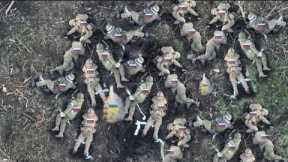Horrible footage! Ukrainian drones drop grenades blow up dozens Russian Soldiers en route to bakhmut