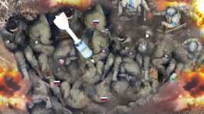 6 Minute Ago! Ukrainian racing drone drop bomb wipe out 520 Russian soldier hiding in Bakhmut trench