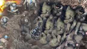 Horrible footage! Ukrainian drones drop bomb blow up Russian elite soldiers who refused to give up