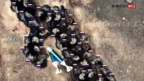 Horrible footage!! Ukrainian FPV drones blow up foxholes trenches Russian soldiers in Bakhmut
