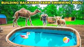 Building My BACKYARD FARM Animals a INGROUND Swimming Pool!!!