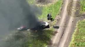 Ukraine war footage 30, Ukrainian FPV drone blow up Russian BMP 2 in the Zaporizhzhya region,