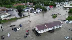 Barre flooding aerial video