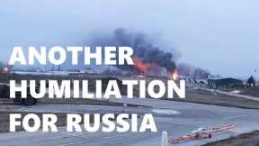 CARNAGE AS UKRANIAN DRONE SWARM ATTACKED RUSSIAN MILITARY AIRPORT IN PKSOV || 2023