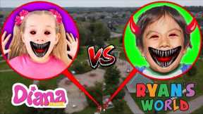 Drone Catches RYAN'S WORLD vs KIDS DIANA SHOW AT HAUNTED PARK!! *WE FOUND THEM*