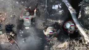 Ukrainian FPV quadcopters destroy Russian army oversleeping in trenches