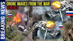This is how Russian tanks trying to enter Bakhmut were destroyed! Drone Images from the War