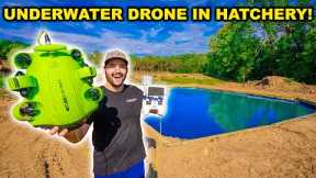UNDERWATER DRONE in the BACKYARD Fish HATCHERY!!! (Surprising Find)