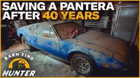 RESCUED: DeTomaso Pantera Entombed 40 Years Gets A Second Chance At Life | Barn Find hunter
