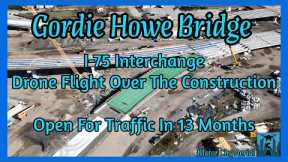 Gordie Howe Bridge I-75 Interchange Construction Progress. Aerial Drone Video. #construction