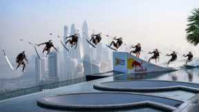 Towed by a Drone: Brian Grubb's WakeBASE Jump off a Dubai Infinity Pool