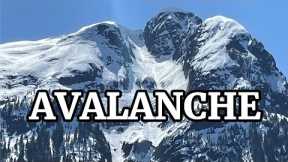 Avalanche caught CLOSE-UP by FPV drone - Long range mountain surfing in 4k