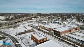 Stunning aerial drone video of Knoxville in the snow during January 2024 winter storm
