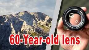 Using a camera lens like its original owner in the Sierra Nevadas
