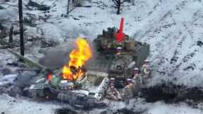 Russia Launch massive tank attack, But blown up by Ukrainian Drone FPV