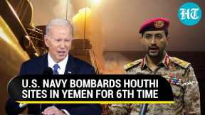 U.S. Navy's 6th Strike On Ready-To-Launch Houthi Missiles In Yemen With F/A 18 Aircraft | Watch