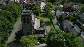 E82 | Pennington Church - Leigh  | Manchester | Great Buildings of Britain | Aerial views | #drone