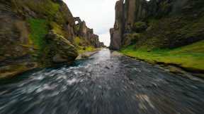 FPV Drone Flight through Beautiful Iceland Canyon