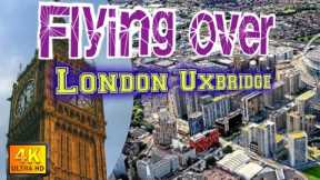 London Uxbridge area view | Drone Aerial Relaxation 4K UHD Video Mar 2024 | England 🇬🇧