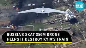On Cam: Russia's Skat 350M Drone Spots Ukraine's Train Carrying Fuel, Jets Turn It Into Fireball