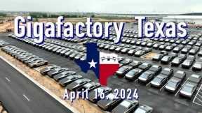 Cybertrucks All Backed Up  Tesla Gigafactory Texas  4/16/2024  10:10AM