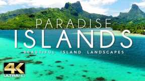 PARADISE ISLANDS IN 4K DRONE FOOTAGE (ULTRA HD) - Beautiful Island Landscapes Footage UHD