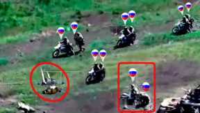 Horrifying Moment! Ukrainian Racing FPV Drones Secretly rapidly wipe out infantry Russian