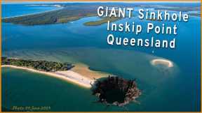 A NEW HUGE Giant sized Sinkhole at Inskip Point, Rainbow Beach, Queensland | FCQAP Flight3 special.