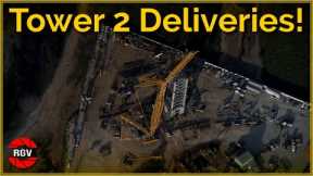 Major Progress and Deliveries for Tower 2! | Starbase Flyover Update Episode 51