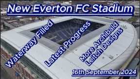 New Everton FC Stadium - 16th September 2024 - Bramley Moore Dock - 4k drone footage #efc