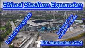 Etihad Stadium Expansion - 15th September 2024 - Latest 4k drone update #bluemoon